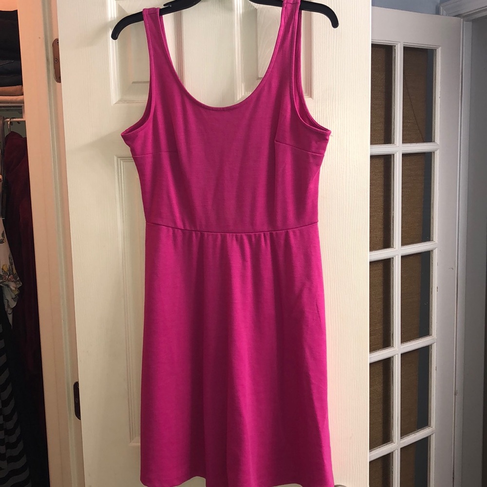 Causal pink tank dress